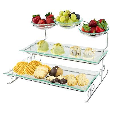 tiered serving stand wood