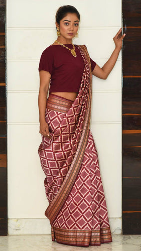 Gorgeous Maroon Color Kasturi Silk With Zari & Thread Work Saree