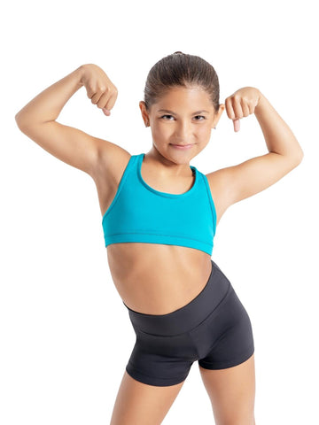  Liakada Girls Argyle Supportive Sports Bra with Scoop Neckline  Dance, Gym, Yoga, Cheer! Black: Clothing, Shoes & Jewelry