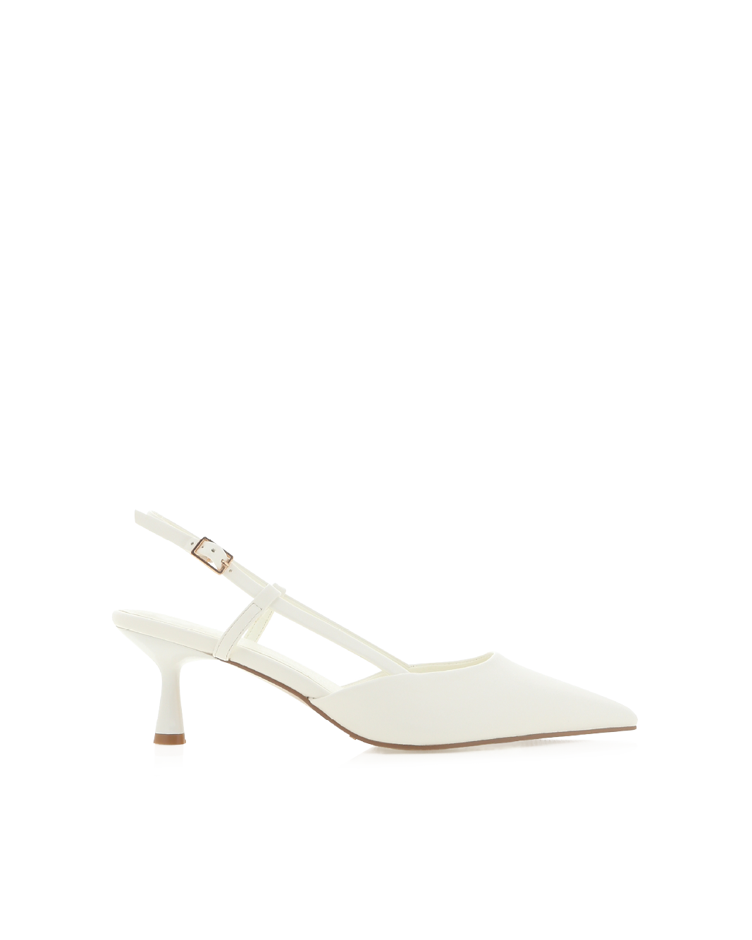 White Slingback Pumps - Satin Pearl Pumps - Pointed-Toe Pumps - Lulus