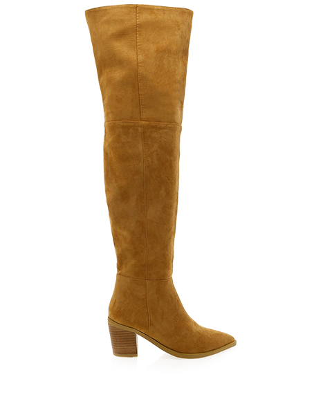 light beige knee high boots