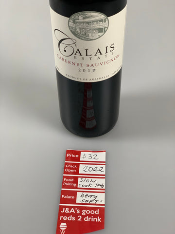 Wineolog notes - Calais Estate 2017 Cab Sav