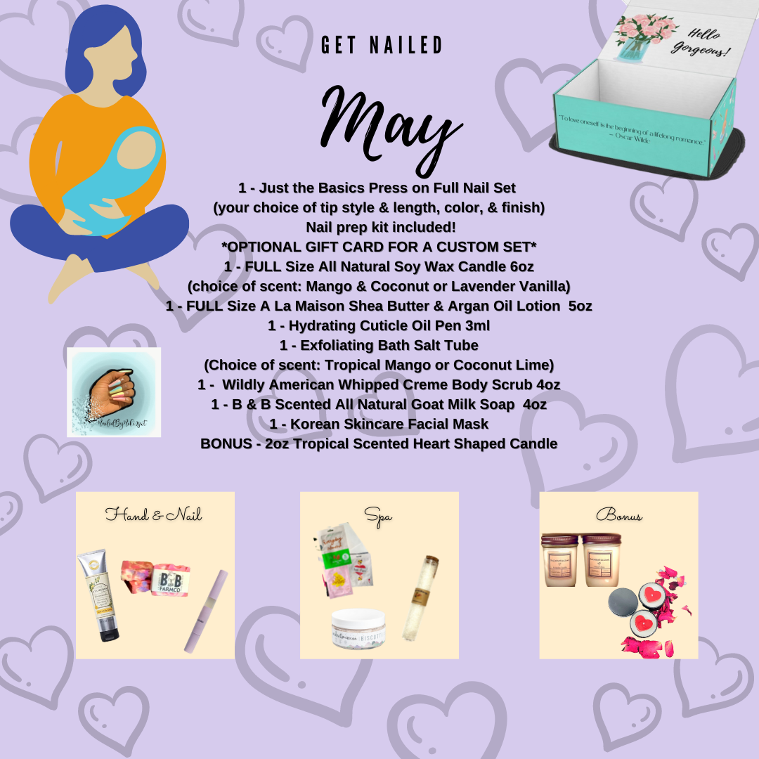 MAY 2022 NAILEDBYNIKI2SWT GET NAILED SELF CARE BOX