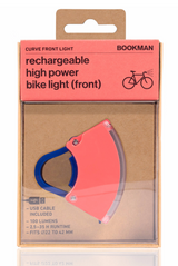 Bookman Curve Front Light - Neon Coral Pink/Dark Blue