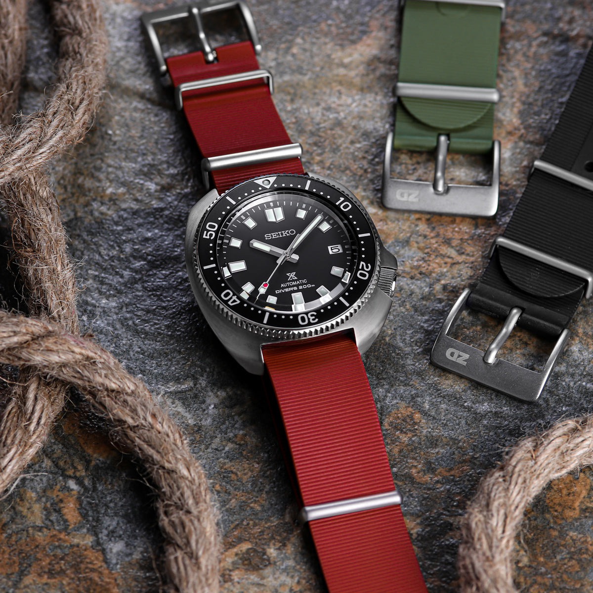 British Military Watch Strap: 328 MARINE - Signal Red - ZULUDIVER