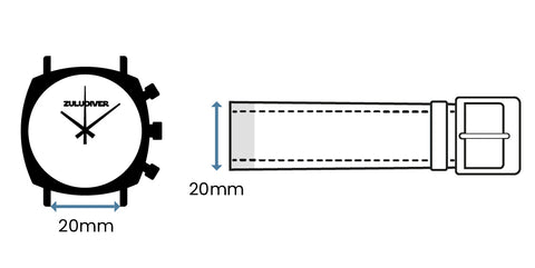 ZULUDIVER Tsunami Rubber Deployant Watch Strap, 20mm / Seiko Style (1.1mm Tip)