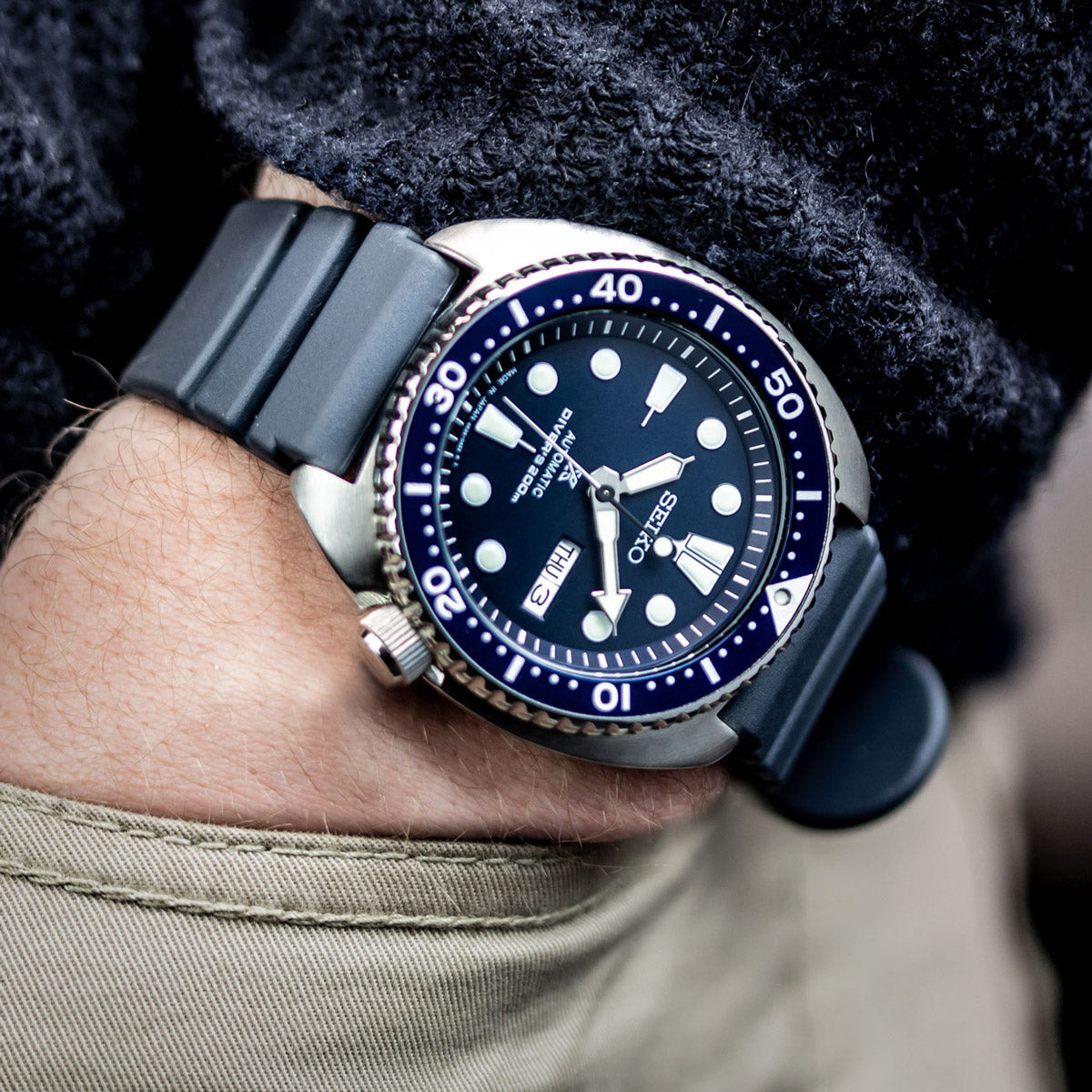 ZULUDIVER 284 Italian Rubber Dive Watch Strap