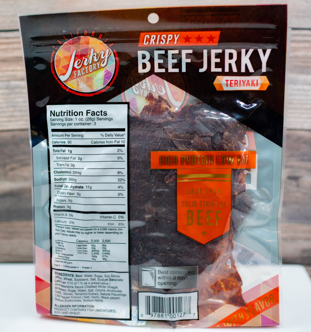 California Jerky Factory Beef Jerky (Teriyaki) | Wholesale Unlimited Inc.
