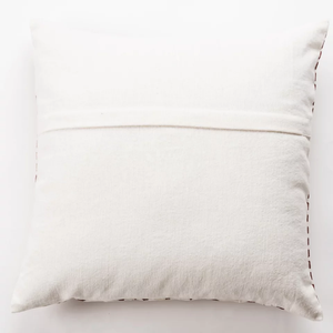 White and Rust Mudcloth Pillow Covers