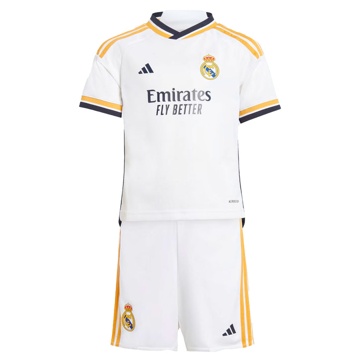 descuento Suavemente Triturado adidas Real Madrid 2023/24 Home MiniKit White/Black – Azteca Soccer