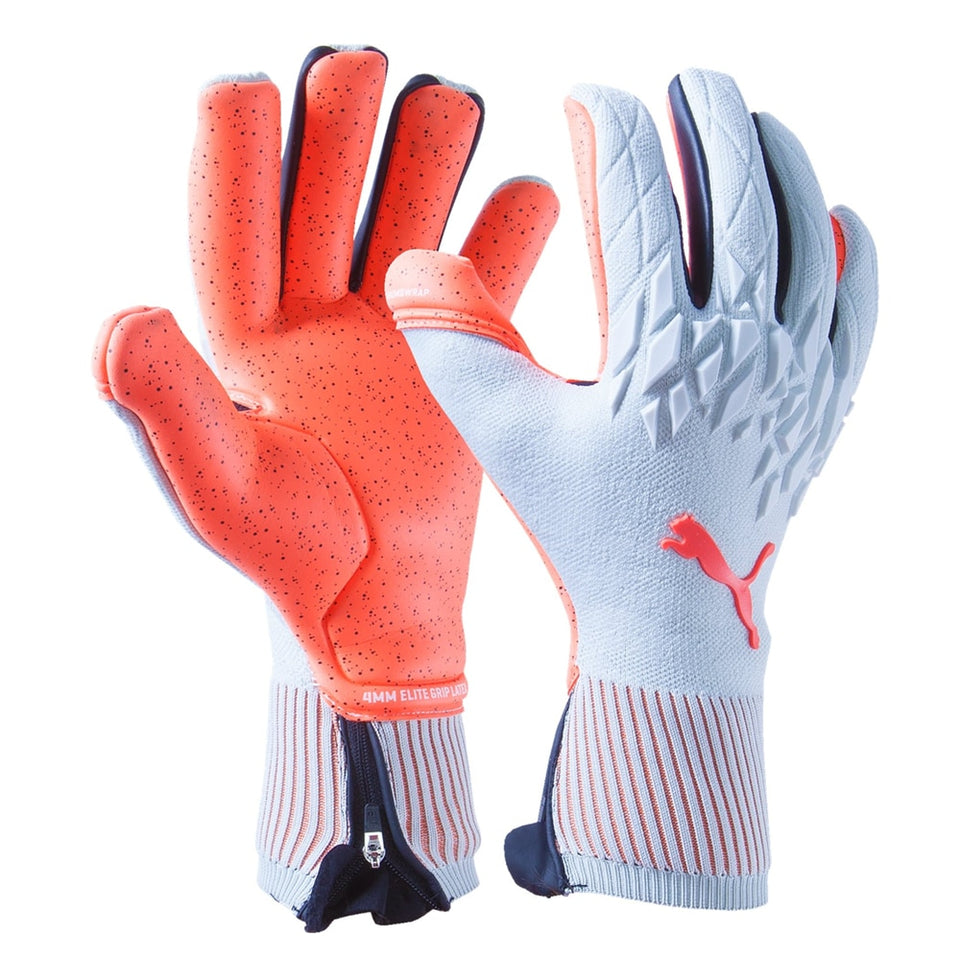 PUMA Men's Future 19.1 Grip Goalkeeper Gloves Grey Dawn/Energy Red ...