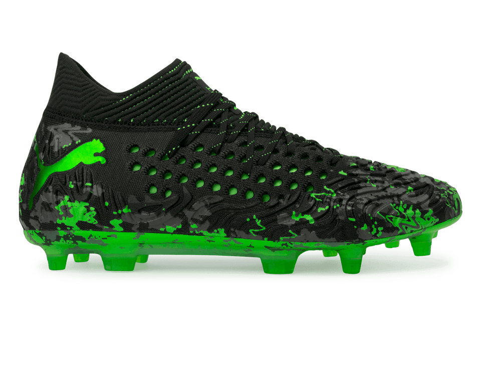 Puma Men S Future 19 1 Netfit Fg Ag Black Gray Green Azteca Soccer