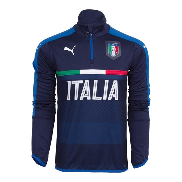 PUMA Men's Italia FIGC 1/4 Zip Training Top Jacket Peacoat/Team Power ...