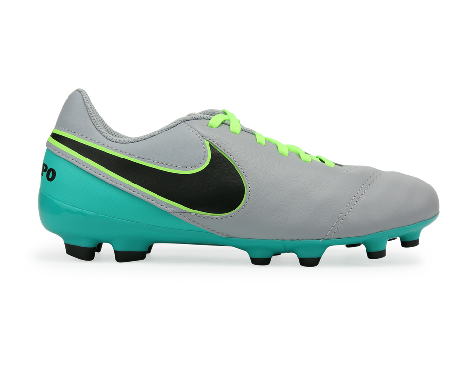 Nike Kids Tiempo Legend Vi Fg Wolf Grey Black Clear Jade Azteca