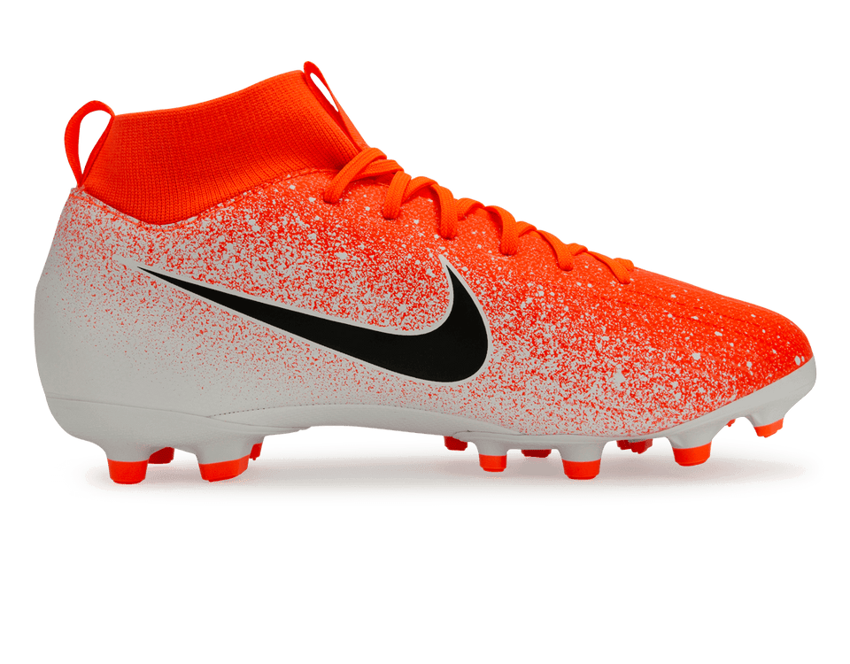 Sepatu Bola Soccer Nike Mercurial Superfly VI Orange White.