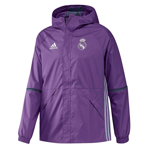 adidas Men's Real Madrid 16/17 All Weather Jacket Purple – Azteca Soccer