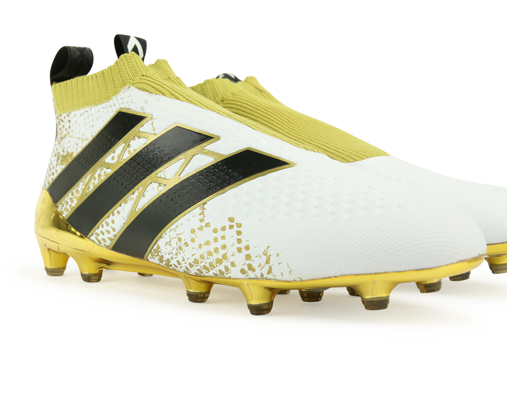 adidas Men's ACE PURECONTROL FG White/Core Black/Gold Metalic