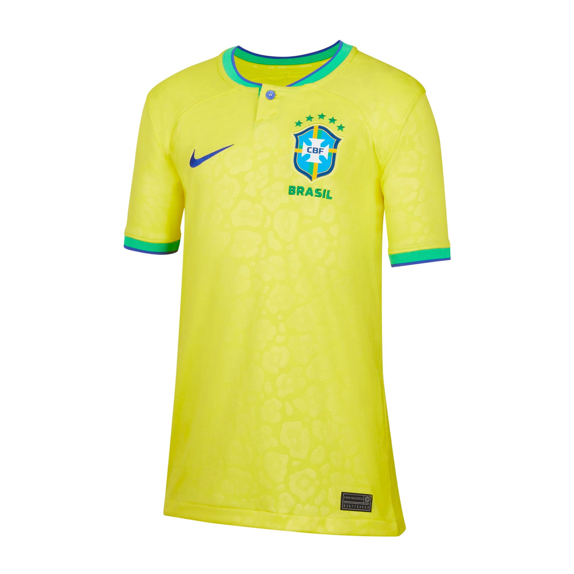 Nike Kids Brazil 2022/23 Home Jersey Dynamic Yellow/Paramount Blue