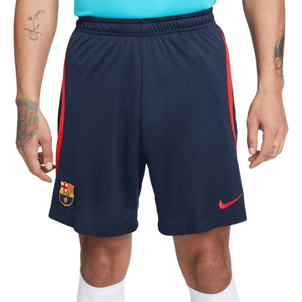 Nike Men's FC Barcelona 2022 Strike Shorts Obsidian/Red Front