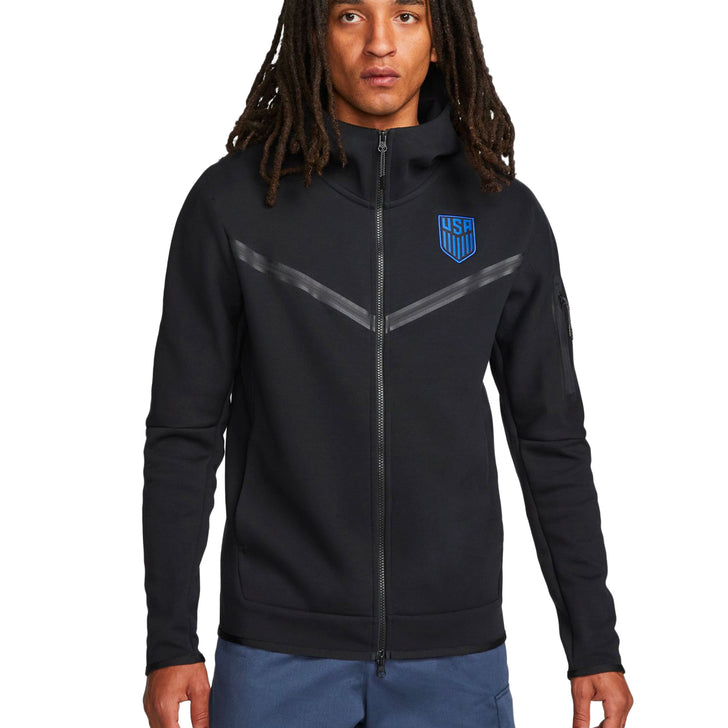 germen Rendición Bigote Nike Men's USA 22/23 Tech Fleece Hoodie Jacket Black/Bright Blue – Azteca  Soccer