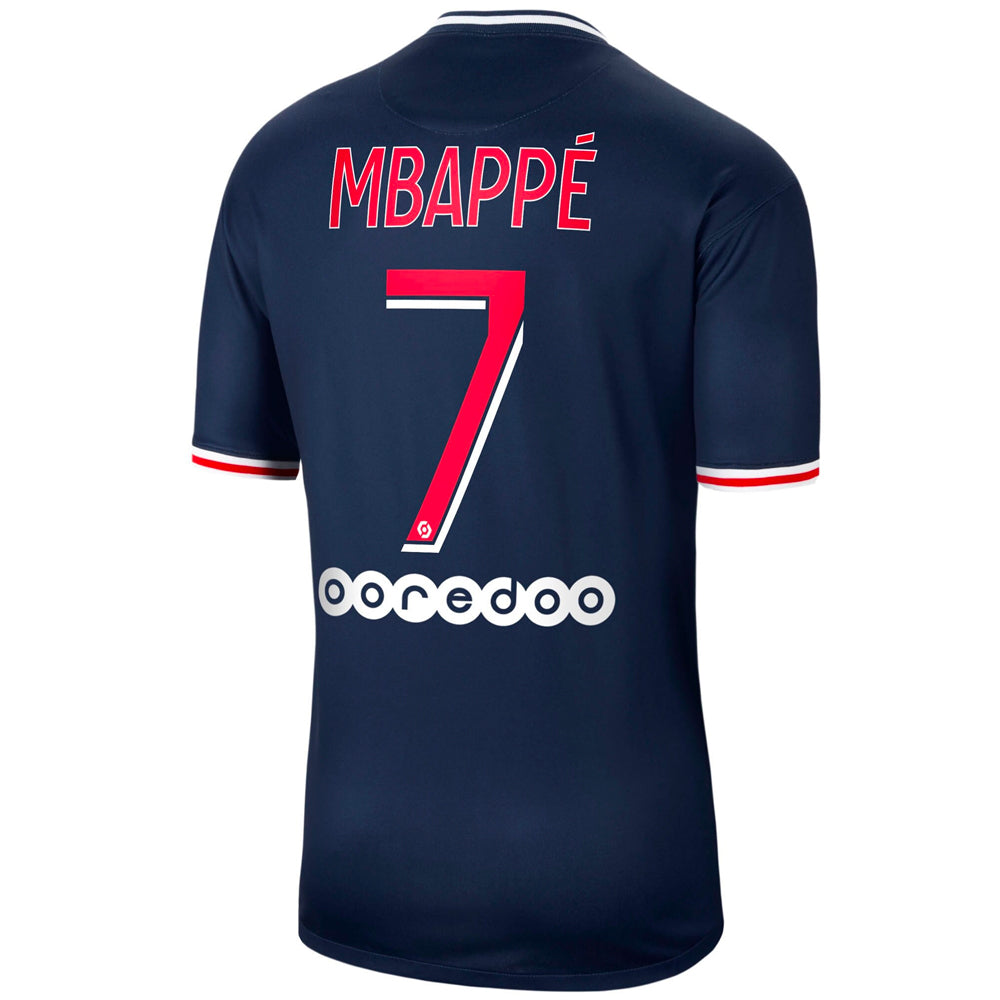 2020/21 Paris Saint-Germain Home Mbappe #7 Official Nameset