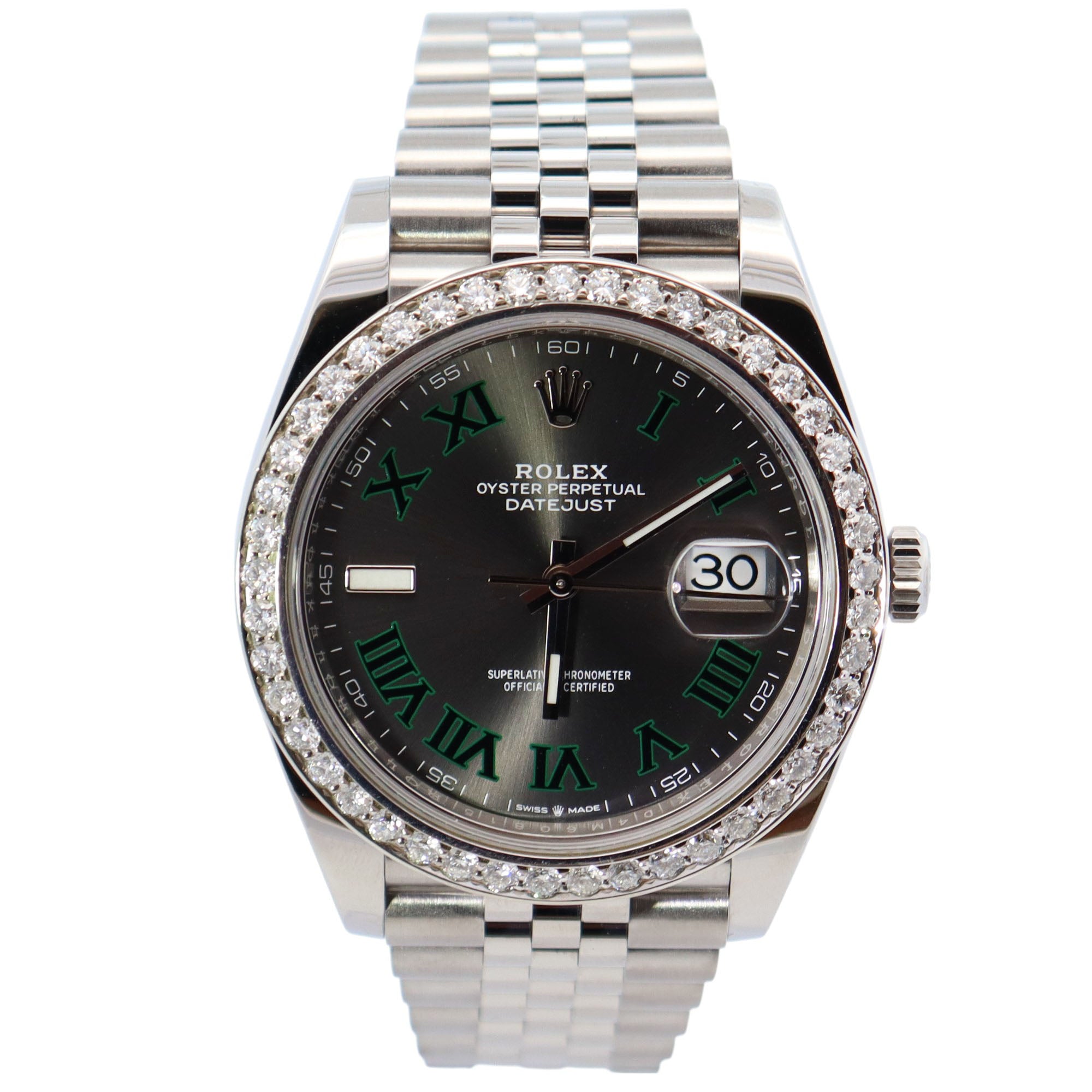 Rolex Datejust 41mm Wimbledon Dial Watch Ref# 126300