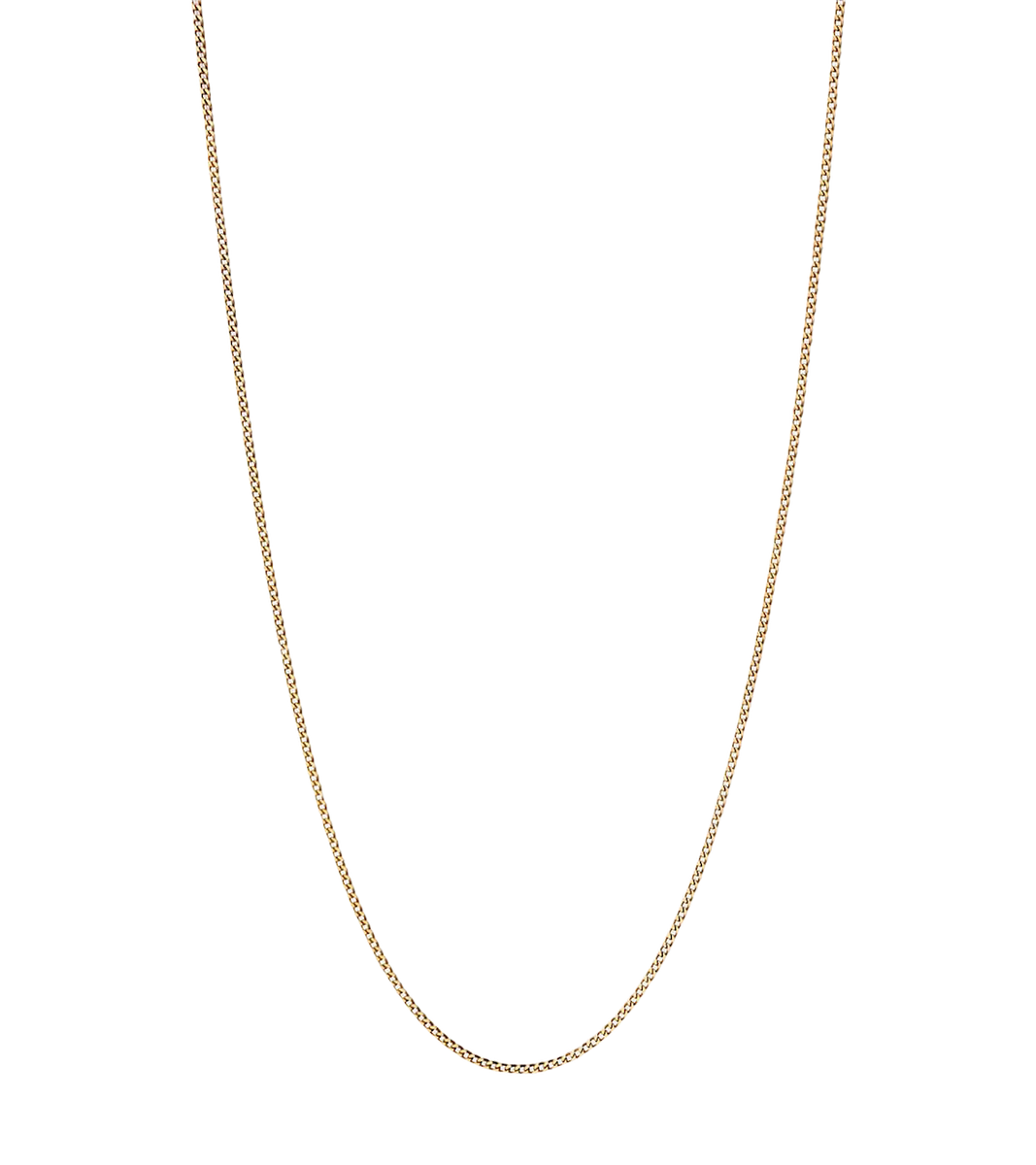 1.3mm Flat Curb Chain Cuban Necklace | Happy Jewelers