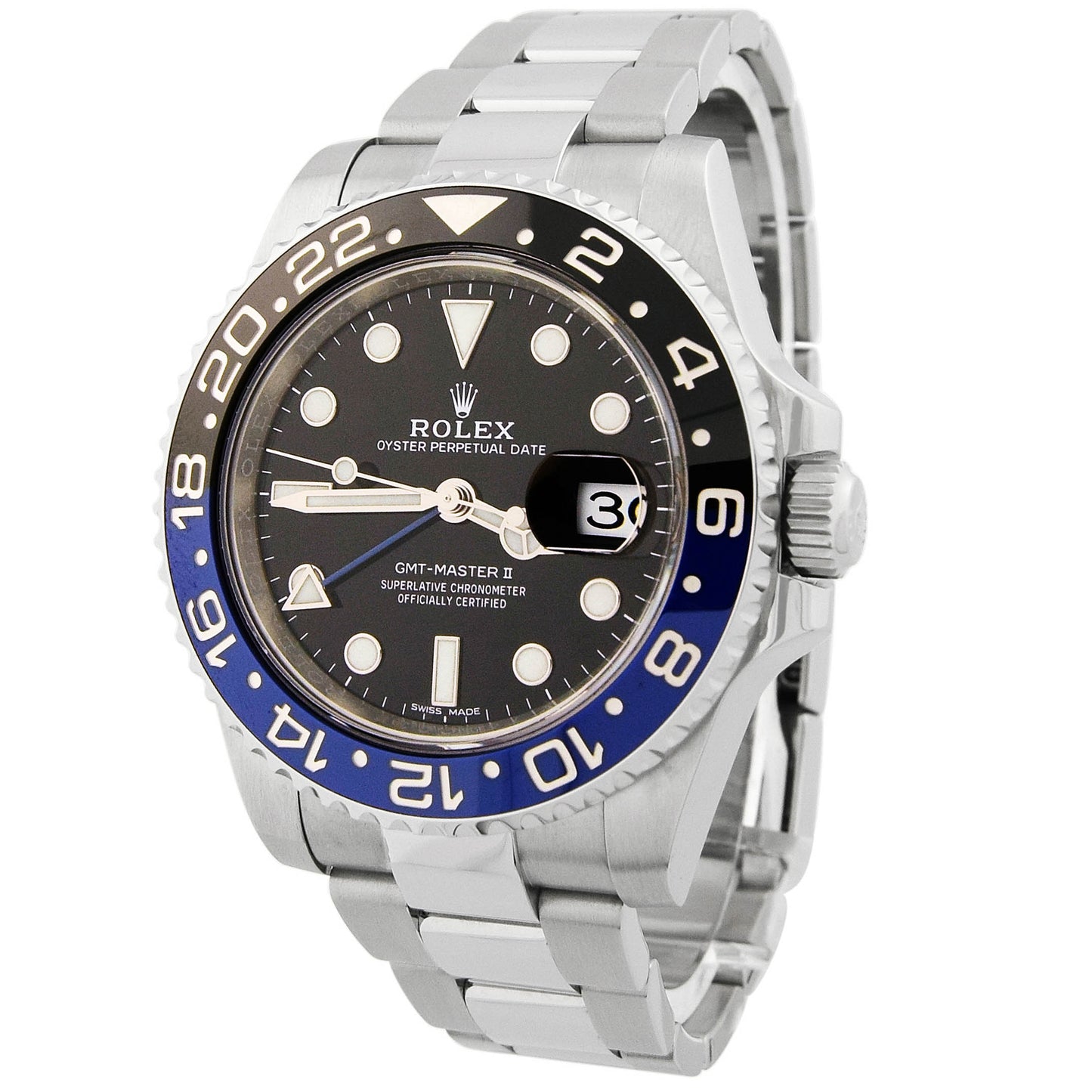 NEW! Rolex Men's II "Batman" Stainless Steel Black Dot Dial Watch Reference #: 126710BLNR | Jewelers