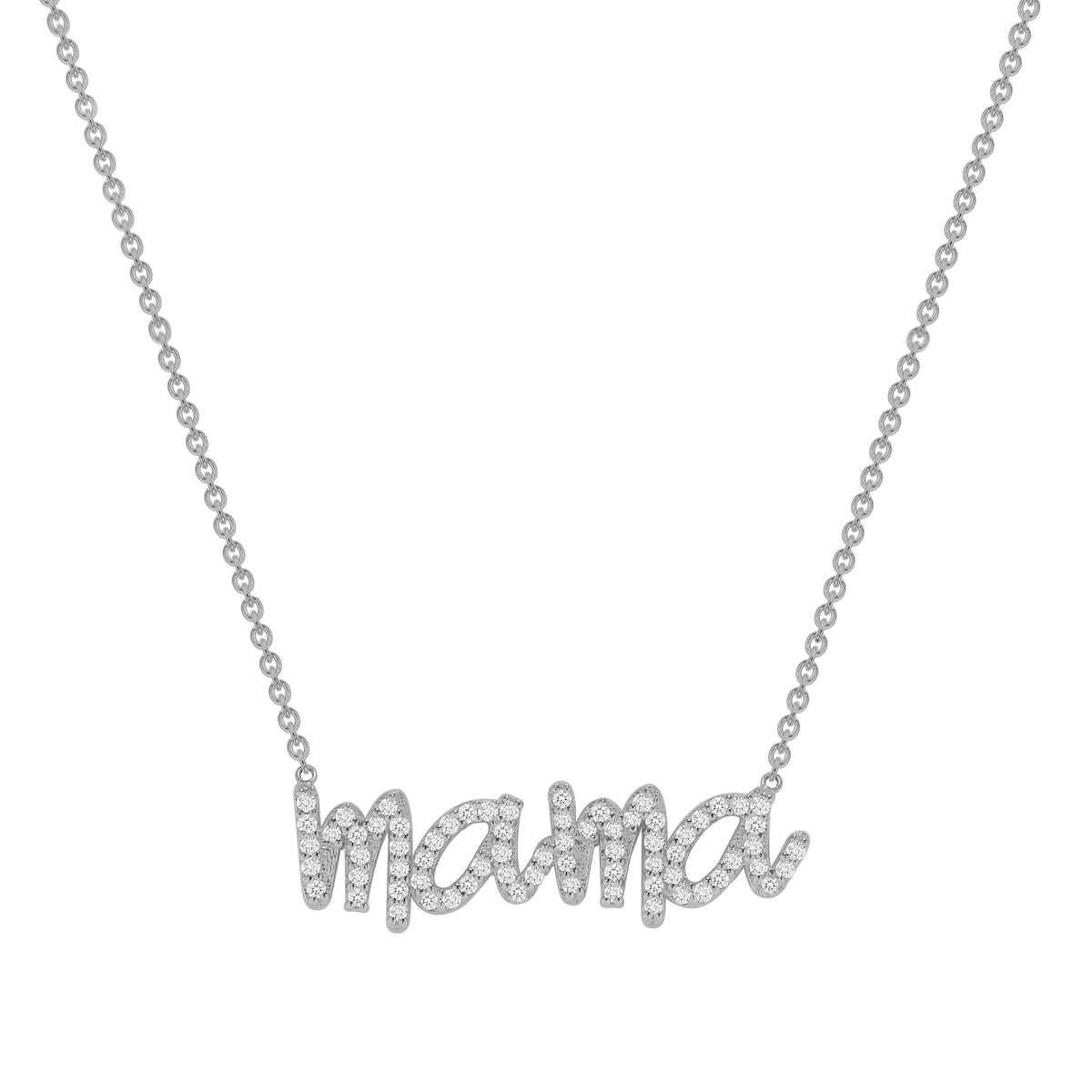 mama necklace with diamonds