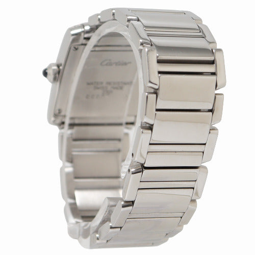 Cartier Ladies Tank Francaise Stainless Steel 20mm White Roman Dial Watch  Reference# W51008Q3 | Happy Jewelers