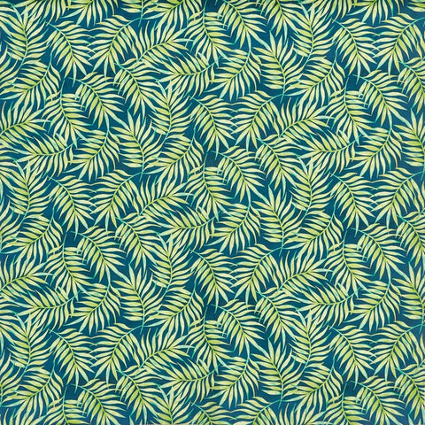 Curtain fabric with exotic leaves