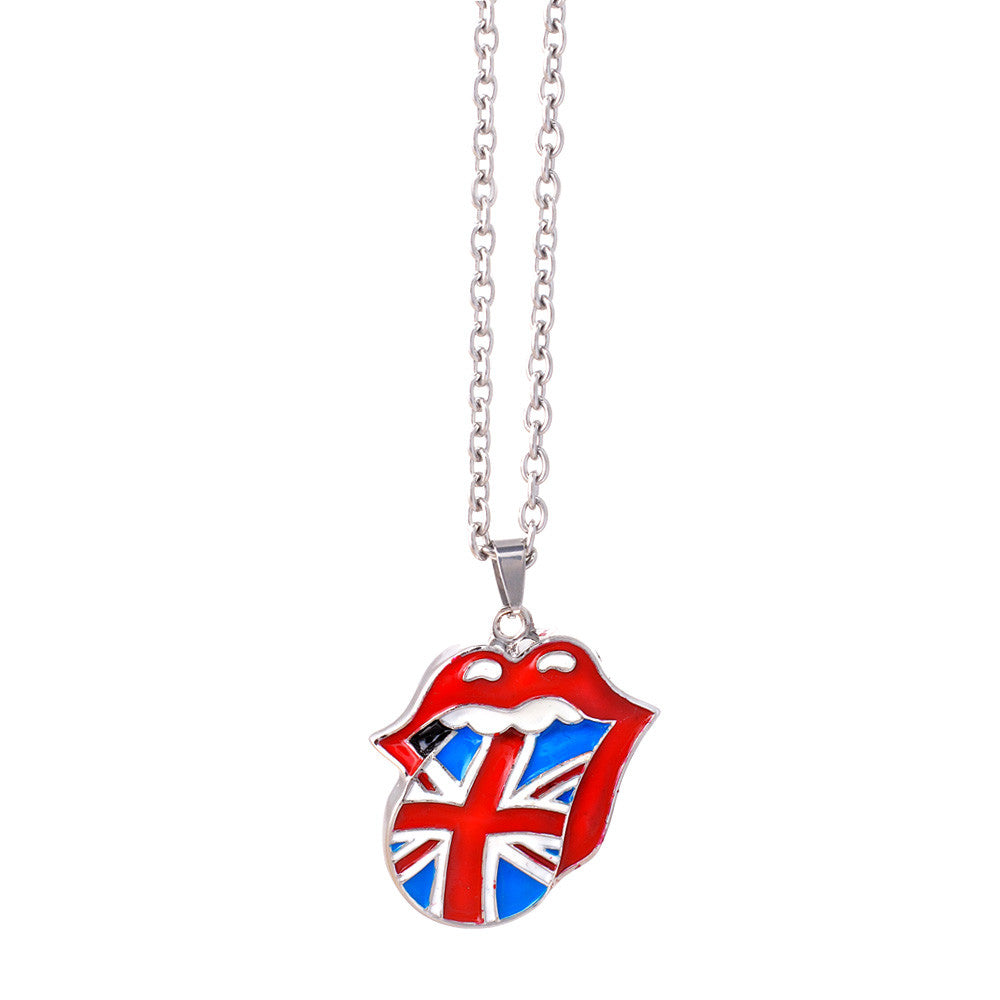 rolling stones tongue pendant