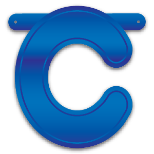 c letter blue