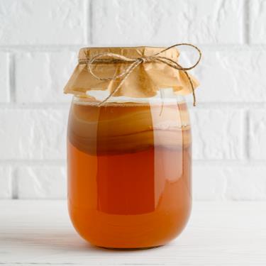 kombucha in a mason jar