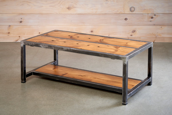 Coffee Table With Box Steel Legs And Frame Andrew Pearce