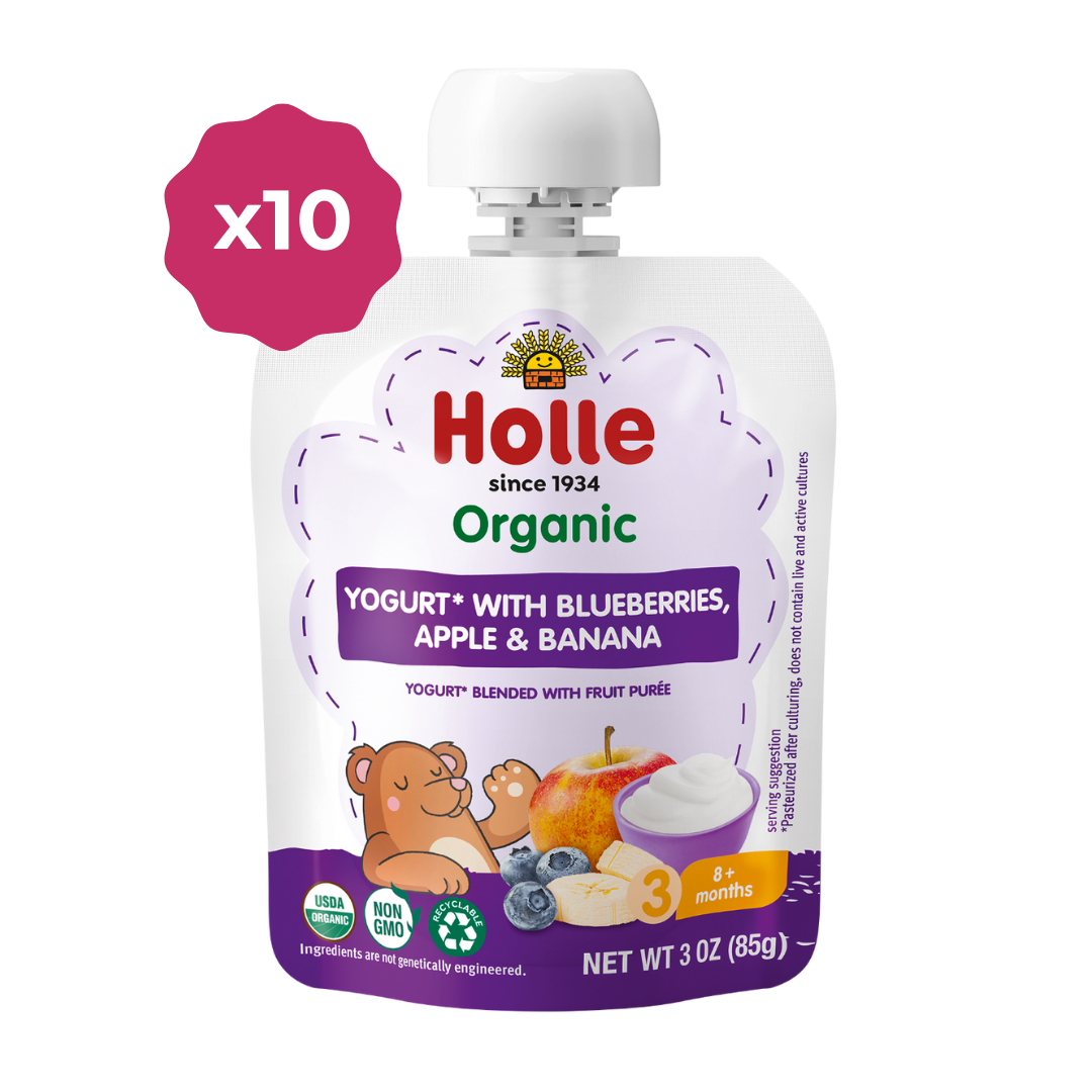 Holle Organic Yogurt Pouches - Apple, Banana & Berries - Holle USA