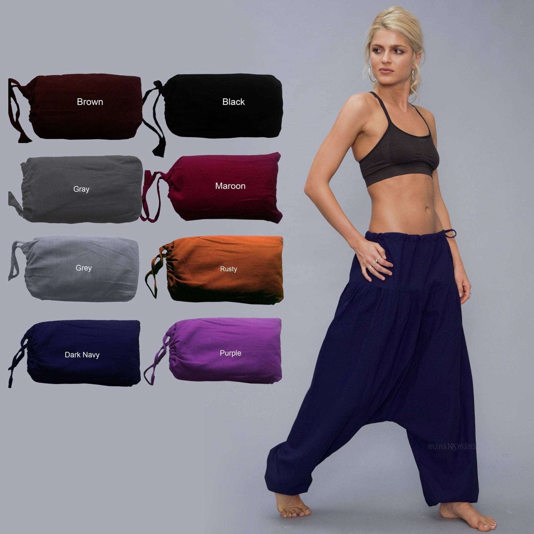 Women's High Quality Cotton Durable Yoga Pants Zen Harem Minimal Raw/Undyed  | Italsamadhi
