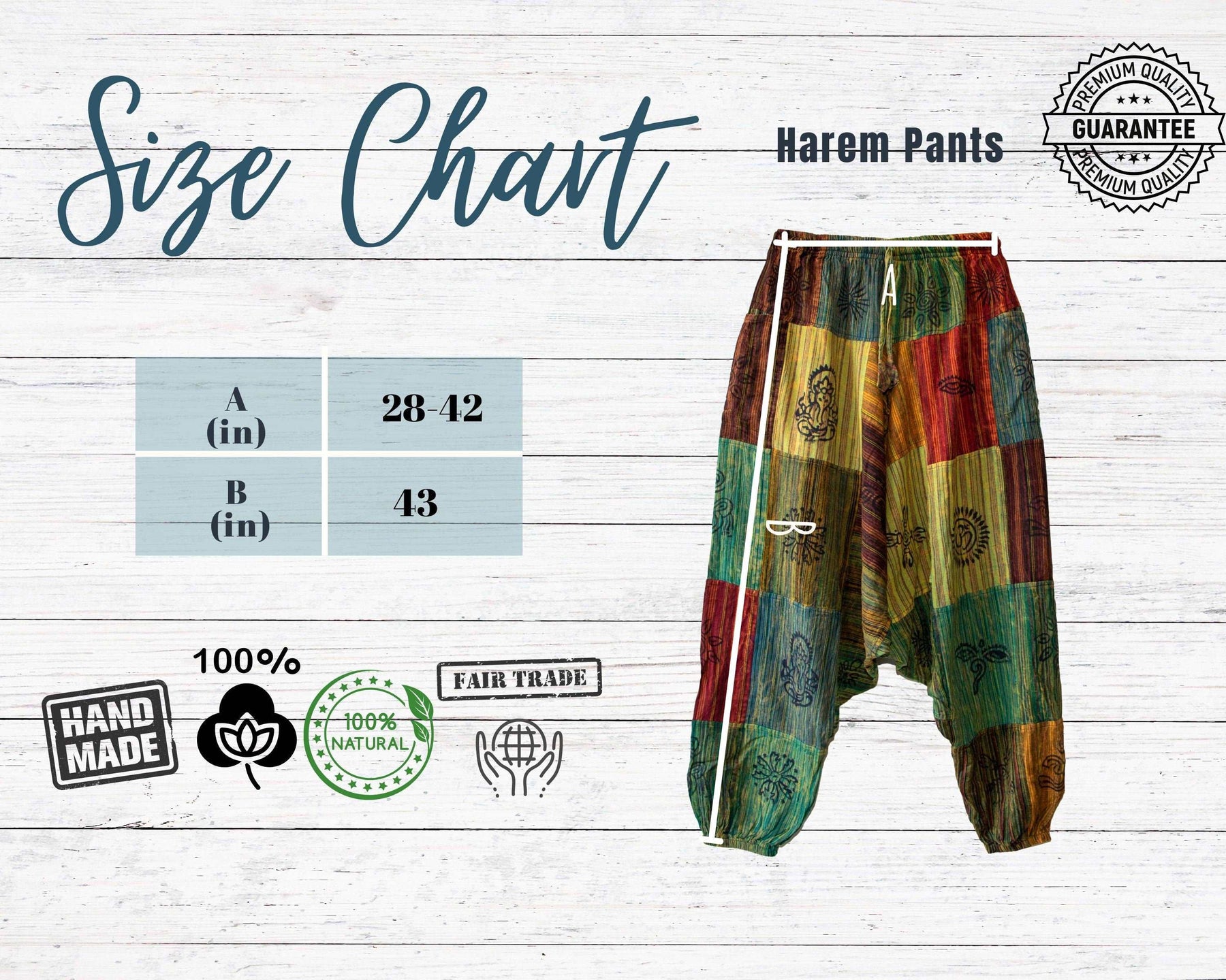 Patchwork Harem Retro Style Pants with Multi Pockets  karmanepalcrafts