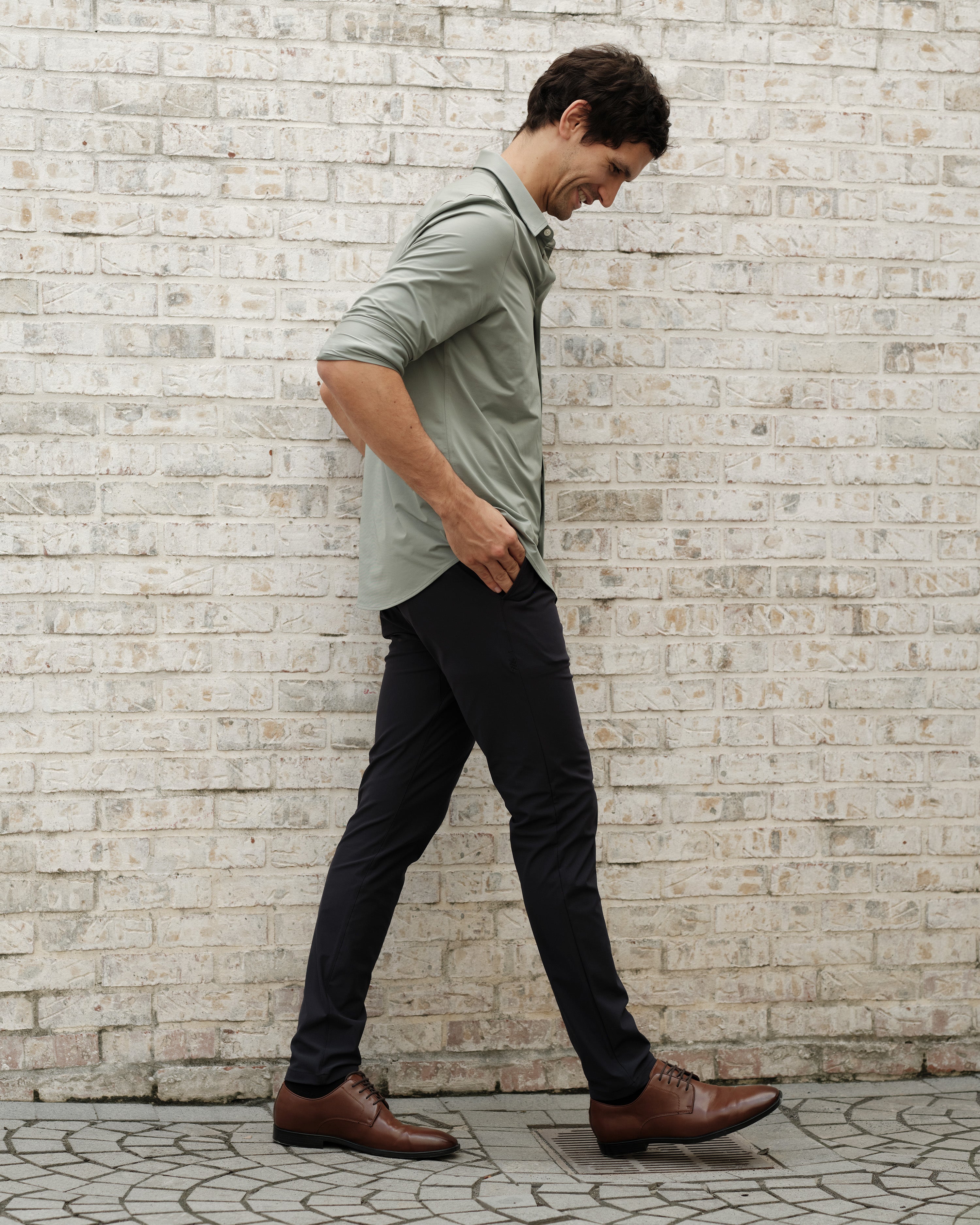 Black Shirt Grey Pants Brown Shoes | by Akdoo | Medium