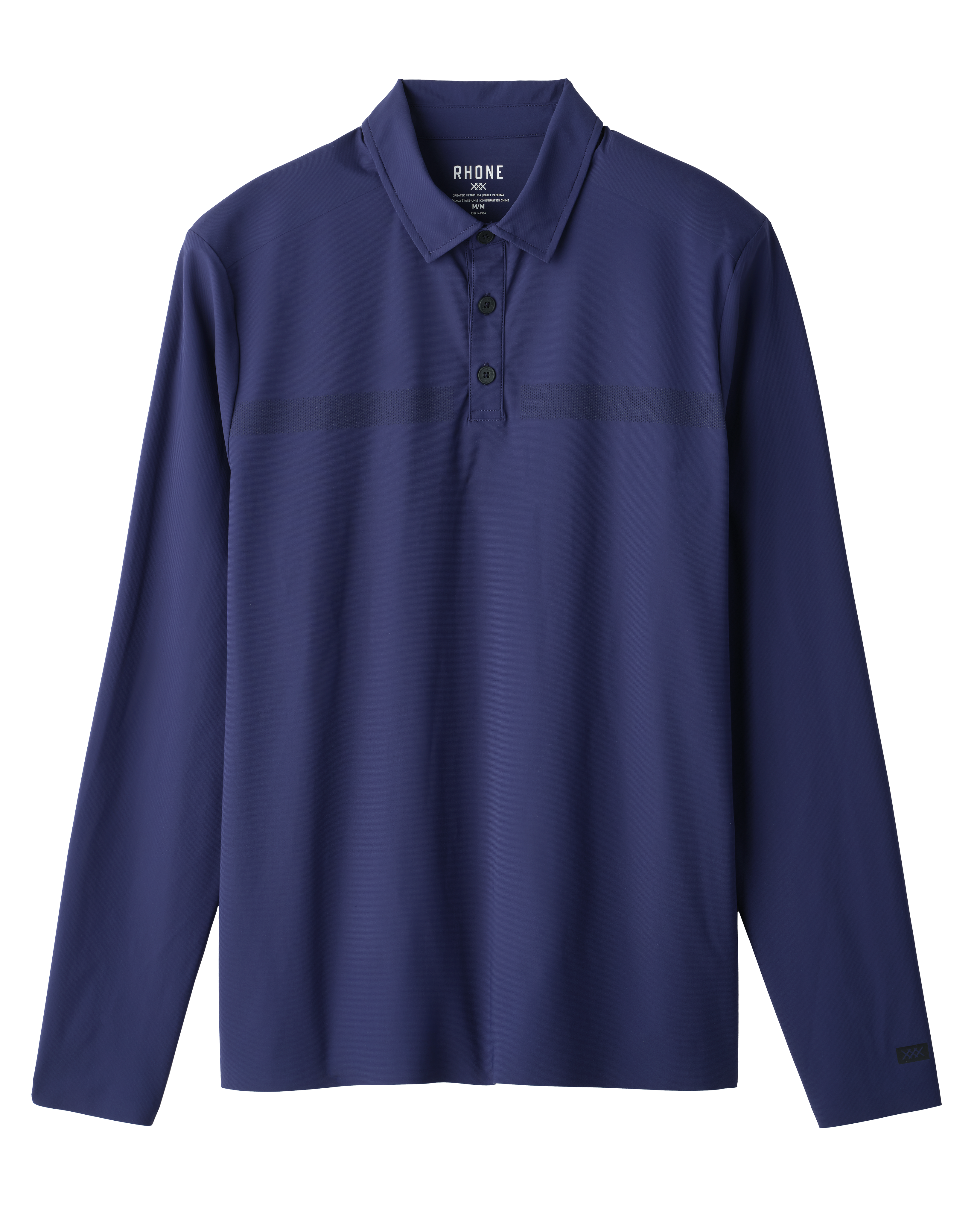 Navy Long Sleeve Polo Shirt M | Macade Golf