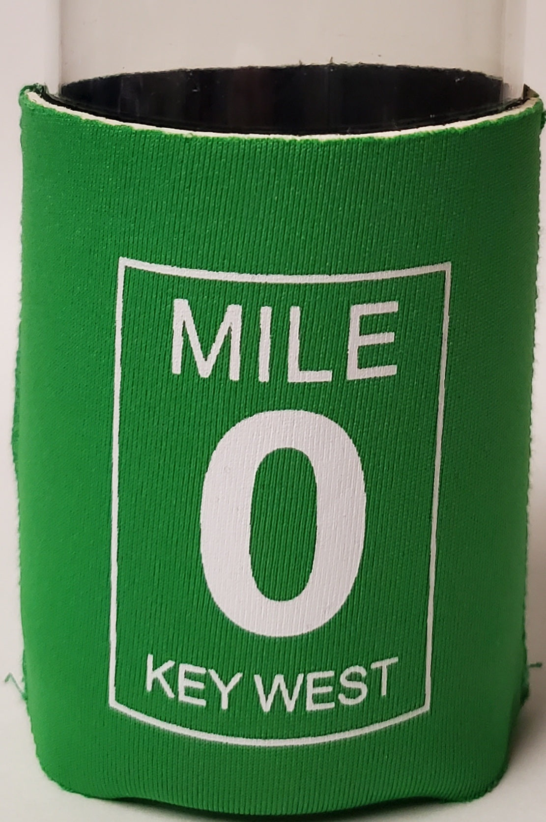 Mile 0 Key West Light Green Neoprene Can Holder Drink Koozie Rough Tex