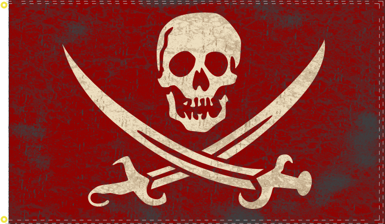 Download Calico Jack Rackham Blood Red Pirate 3'X5' Rough Tex ...