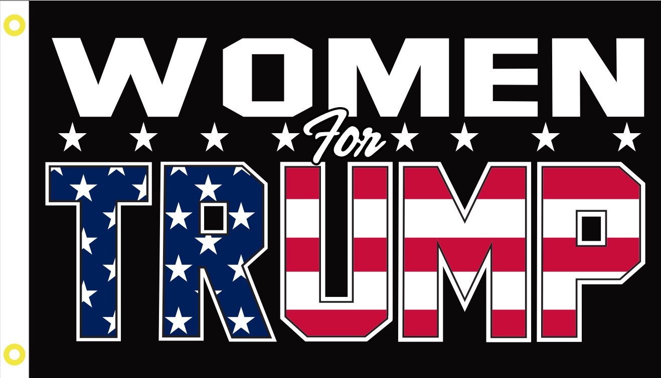 3'X5' 100D WOMEN FOR TRUMP American 2024 USA FLAG