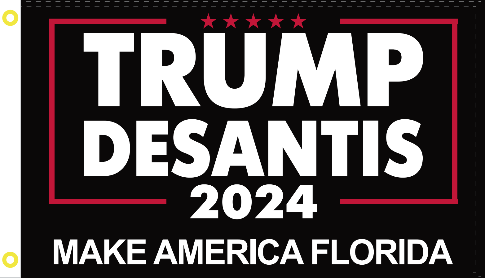 Trump DeSantis 2024 Make America Florida 3 X5 Flag Rough Tex 100D US   TRUMPDESANTIS2024FLAG 