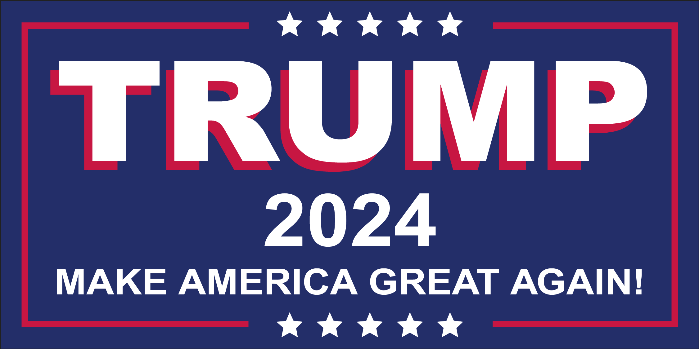 Trump 2024 MAGA (Blue) Bumper Sticker