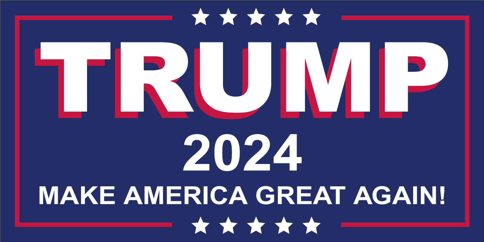 Trump 2024 MAGA (Blue) MAGA 3'x5' Flag Make America Great Again Double