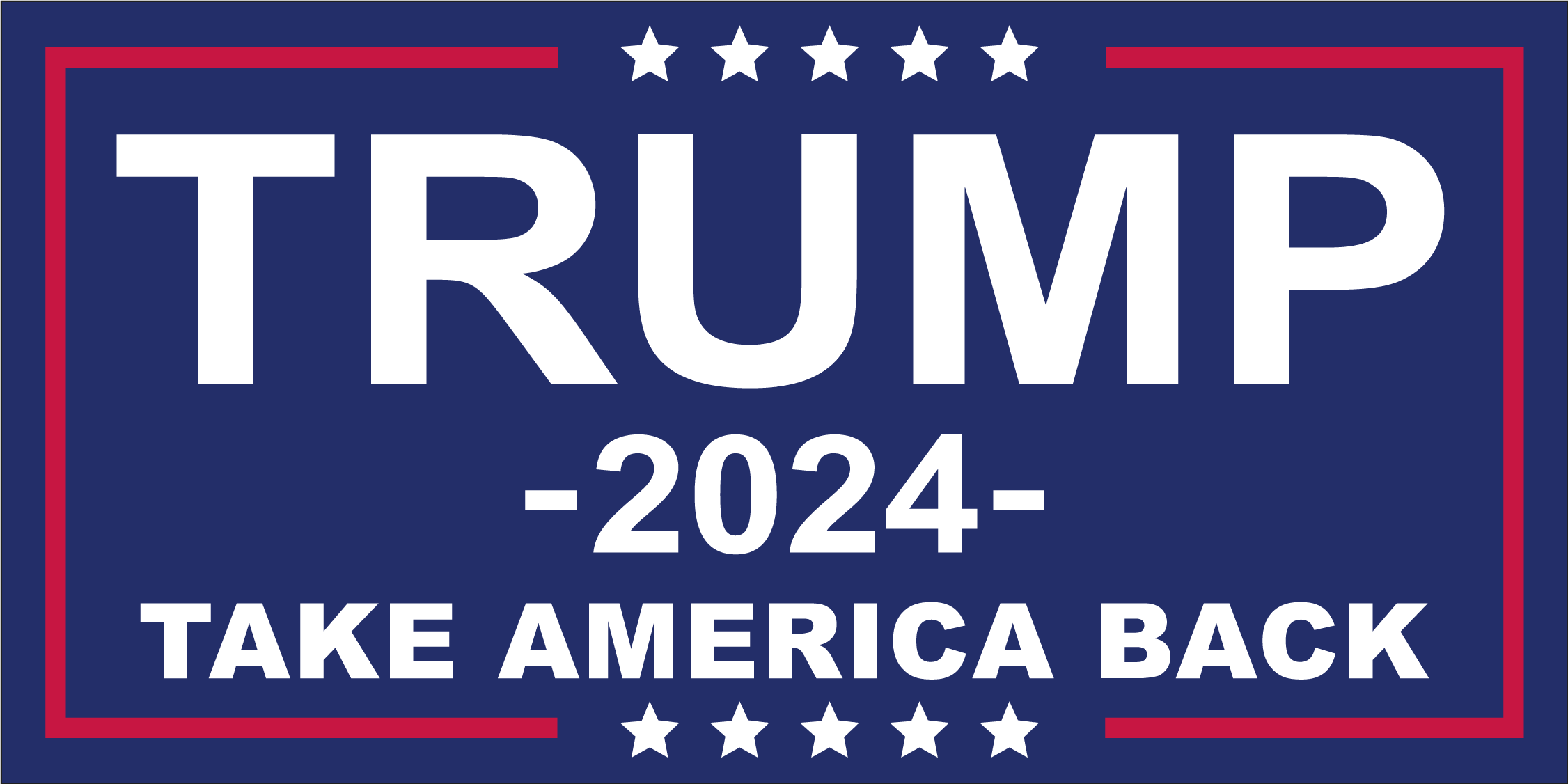 Trump 2024 Take America Back Bumper Sticker