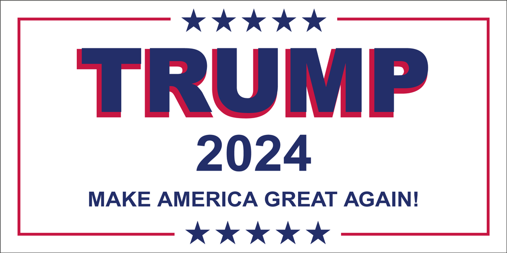 TRUMP 2024 MAKE AMERICA GREAT AGAIN Bumper Sticker Made in USA America