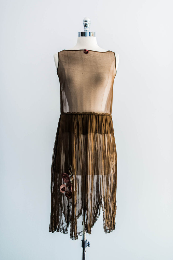 Silk Chiffon Flapper Dress with Slip | G O S S A M E R