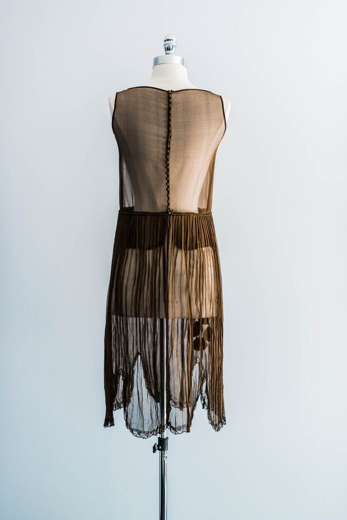 Silk Chiffon Flapper Dress with Slip | G O S S A M E R